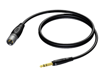 Procab REF724 XLRu - TRS kaapeli - XLR - Plugi 6,3mm -kaapelit - APRREF724-10 - 1