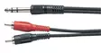 AMP TRS-2xRCAu stereo y-kaapeli - Plugi - RCA -kaapelit - 3914310 - 1
