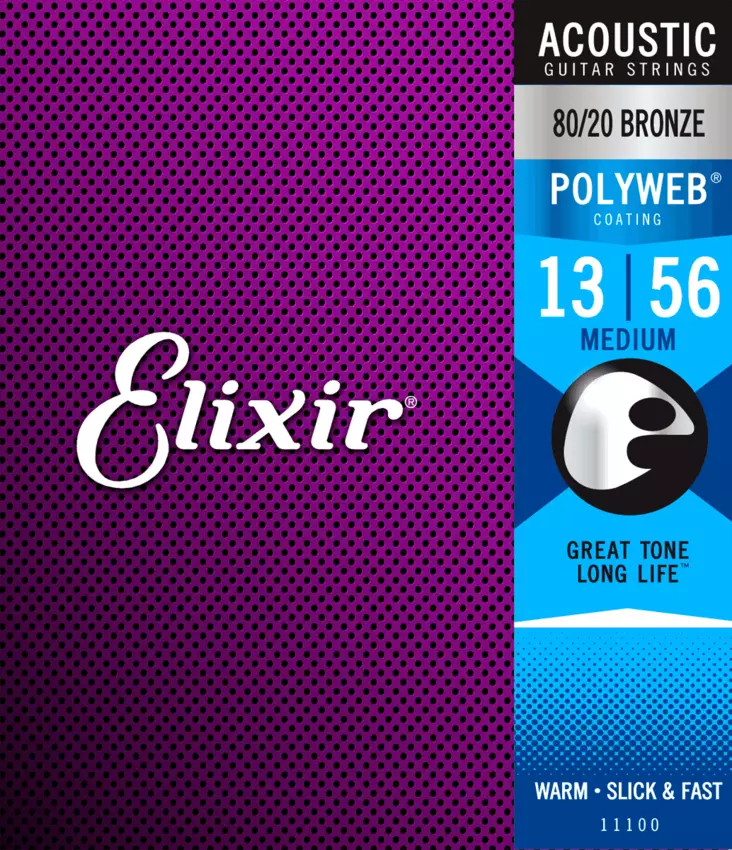 Elixir Polyweb Medium 13-56 kielet - Kitaran kielet - 11100 - 1