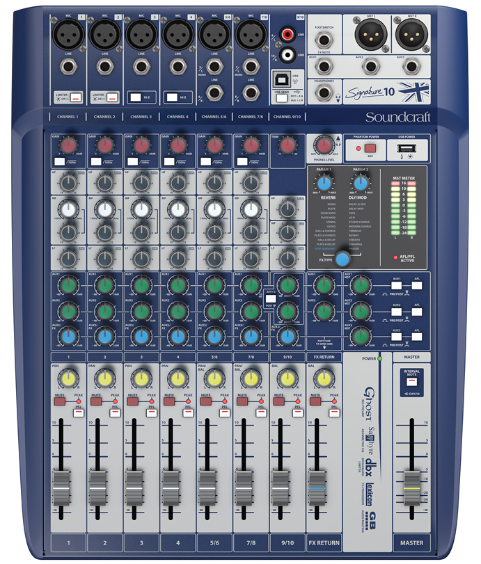 Soundcraft Signature 10 mikseri - Pikkumikserit, 2-6 kanavaa - 3SCSG10 - 1