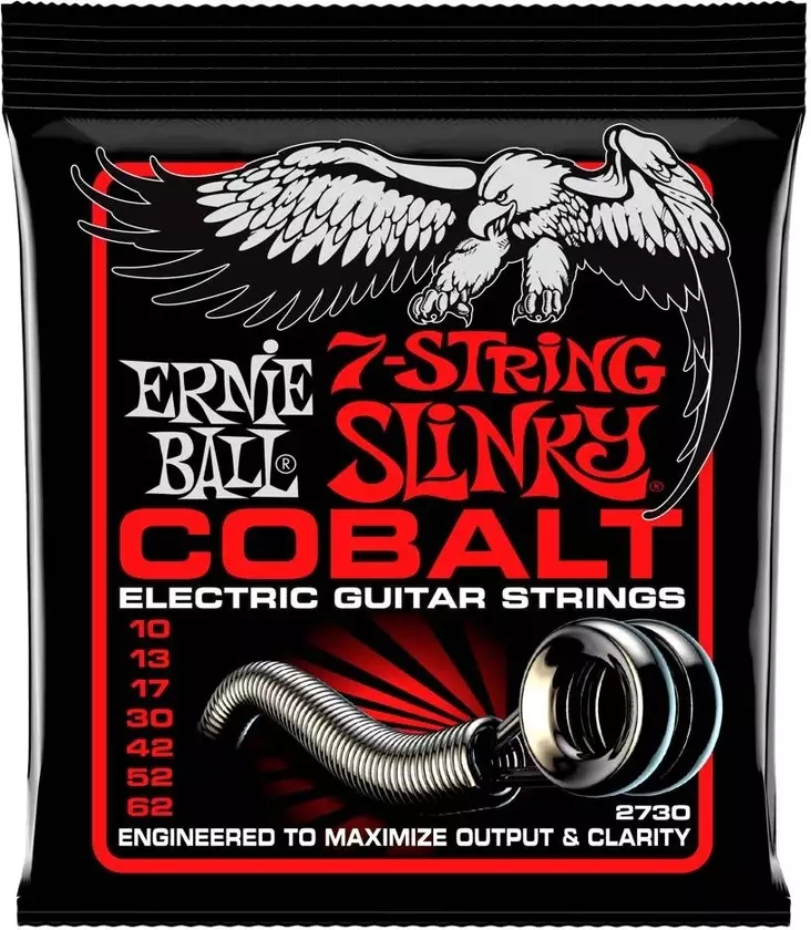 Ernie Ball 2730 7-String Cobalt Skinny Top Heavy Bottom 10-62 kielisetti - Kitaran kielet - 1102730 - 1