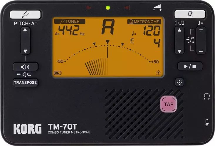 Korg TM70T-BK metronomi/viritin - Kitaratarvikkeet - 8057170 - 1