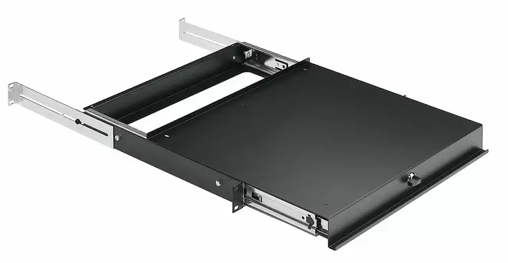 K&M 49070 Vetohylly kiskoilla 1U - 19'' räkkitarvikkeet - AKM49070 - 1