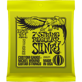 Ernie Ball EB-2621 7-String Regular Slinky .10 - .56 7-kielinen setti - Kitaran kielet - 1102621 - 1