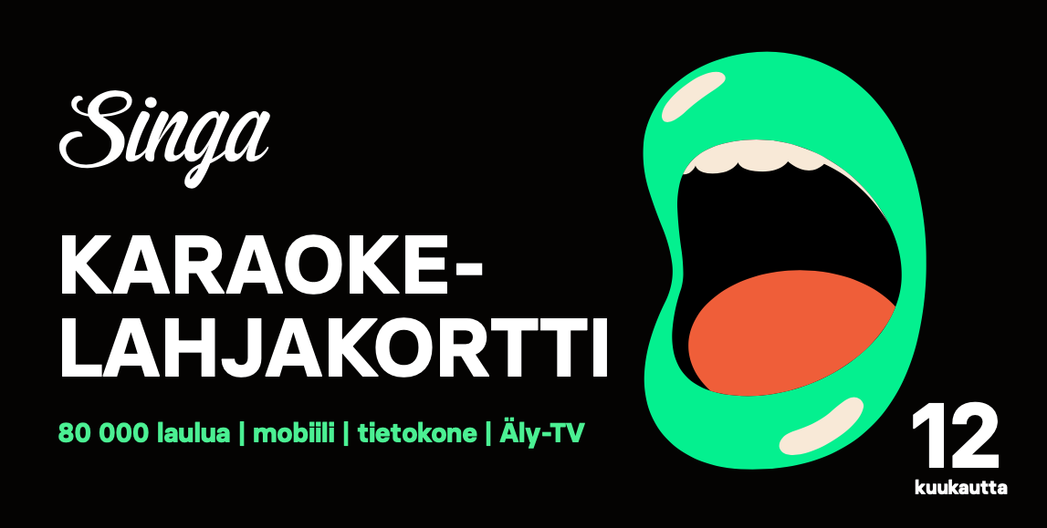 Singa Premium karaokelahjakortti 12 kuukautta St. Paul's Sound