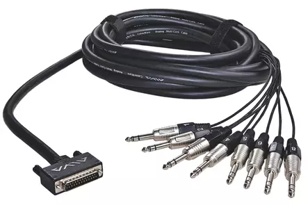 Alva Analog Breakout Cable D-Sub25u - 8xTRS kaapeli - Lavahaut ja viuhkat - ALAI25-8T2 - 1