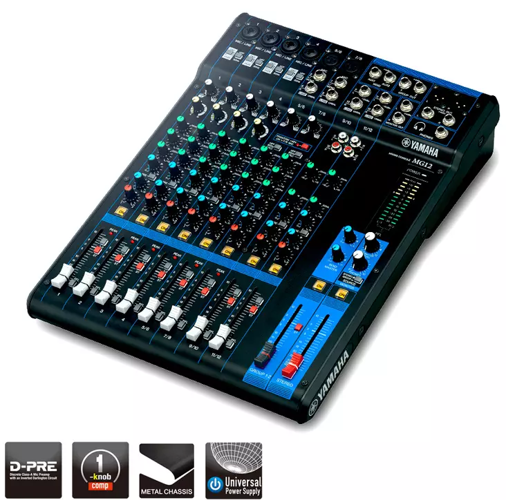 Yamaha MG12 mikseri - Pikkumikserit, 2-6 kanavaa - MG12 - 1