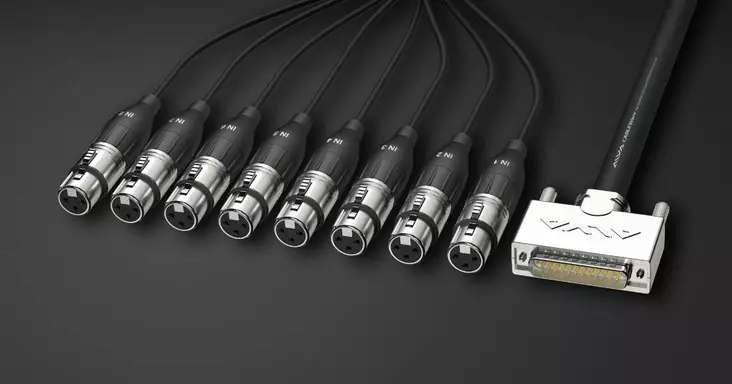Alva Analog Breakout kaapeli DSub25u - 8 x XLR3n 3 m - Lavahaut ja viuhkat - ALAI25-8X3 - 1