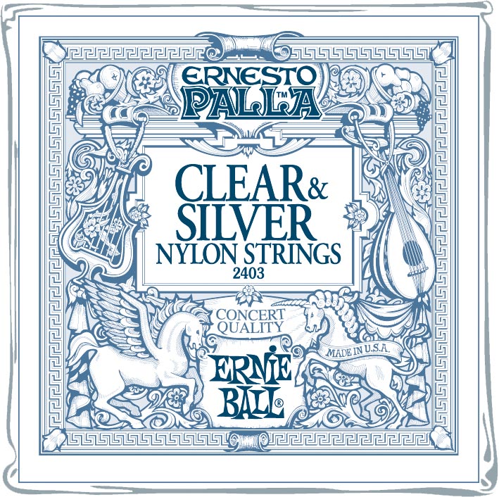 Ernie Ball 2403 Clear & Silver Nylon nylonkielisarja - Kitaran kielet - EB-2403 - 1