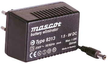 Mascot 8313/1,5-9VDC 1,8W virtalähde - Virtalähteet, AC-AC, AC-DC - 8313 - 1