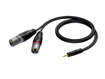 Procab REF712 trs - 2 x XLRu kaapeli 3 m - 3,5mm Plugi - XLR -kaapelit - APRREF712-3 - 1