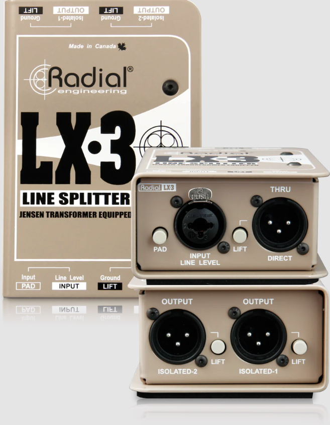 Radial Engineering LX-3 Line-Level Splitter - Splitterit - LX3 - 1
