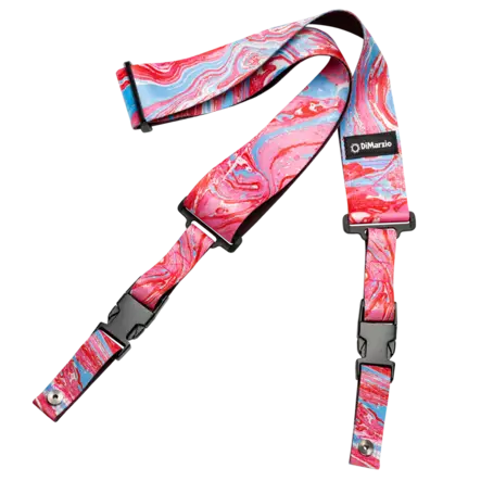 DiMarzio Steve Vai Cliplock Blue Cherry Universe kitarahihna - Kitarahihnat - DMDD2244 - 1