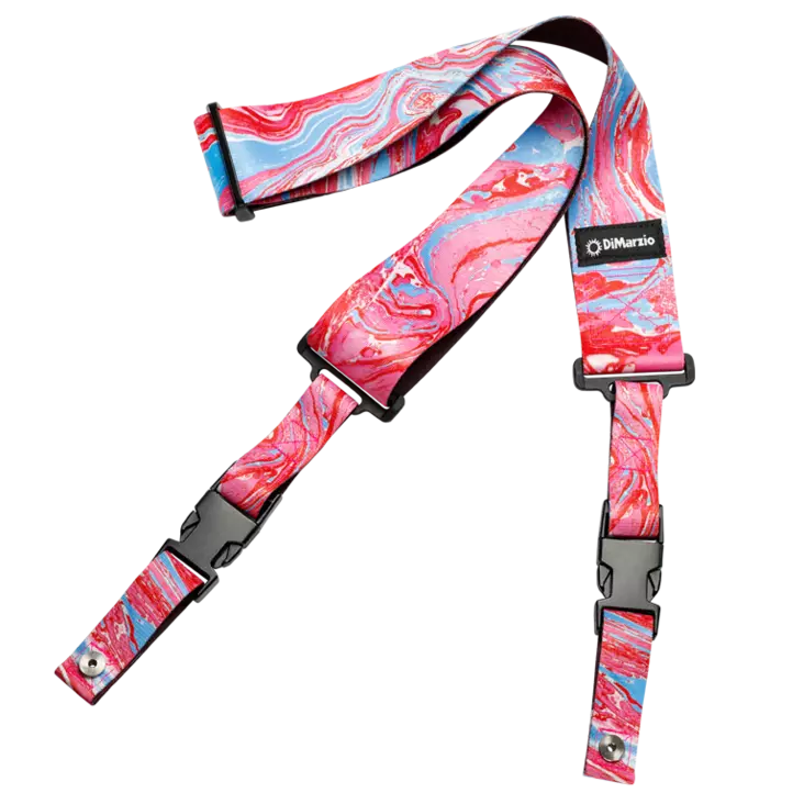 DiMarzio Steve Vai Cliplock Blue Cherry Universe kitarahihna - Kitarahihnat - DMDD2244 - 1