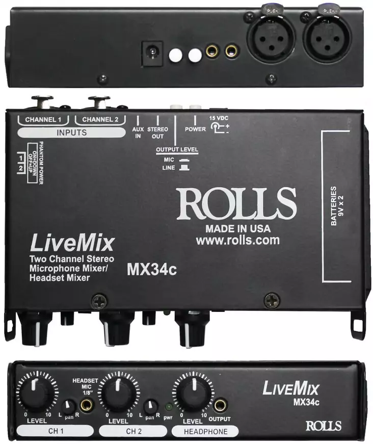 Rolls MX34c LiveMix mikseri - Pikkumikserit, 2-6 kanavaa - 9122034 - 1