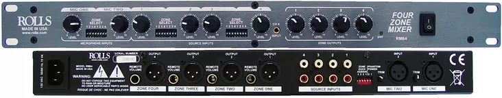 Rolls RM64 räkkiasenteinen 4-vyöhykemikseri - Räkkimikserit - 9122064 - 1