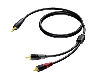 Procab CLA711 trs - 2 x RCAu kaapeli - 3,5mm Plugi - RCA -kaapelit - APRCLA711-5 - 1