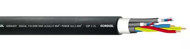 Cordial CDP2-25 DMX Hybrid kaapeli, metritavara - Metritavarana - CDP2-25 - 1