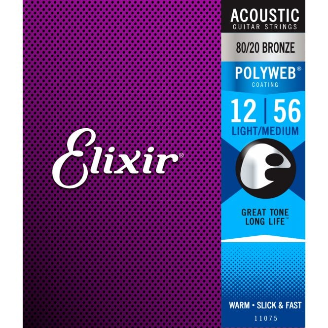 Elixir Polyweb Acoustic 80/20 Bronze 12-56 kielisarja - Kitaran kielet - 11075 - 1
