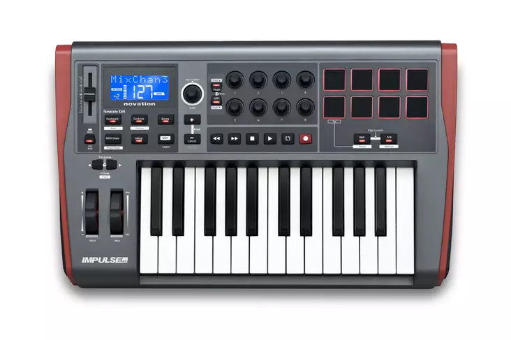 Novation Impulse 25 USB/MIDI -kosketinsoitin - MIDI/USB -koskettimet - YNOVIMP25 - 1