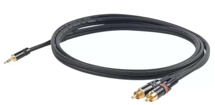 Proel trs - 2 x RCA y-haarakaapeli 1,5 m - 3,5mm Plugi - RCA -kaapelit - CHLP215LU15 - 1