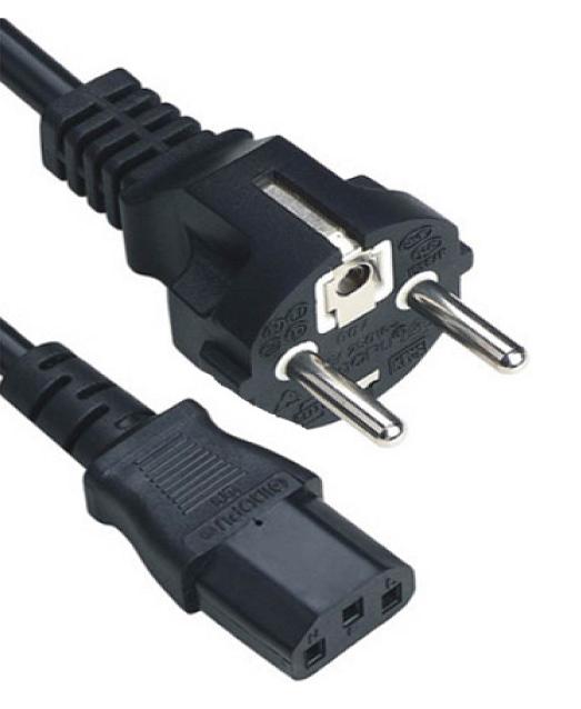 SPS PowerCable 1,5m Euro-Schuko, 3 x 0,75mm2, musta - Virtakaapelit, 230V - SPSPWEURSCHU075-15 - 1