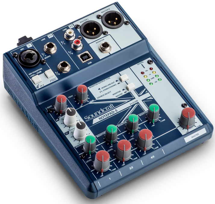 Soundcraft Notepad-5 mikseri - Pikkumikserit, 2-6 kanavaa - 3SCNPAD5 - 1