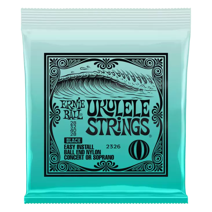Ernie Ball 2326 Ukulele Black Ball End ukulelen kielet - Kielet - 2326 - 1
