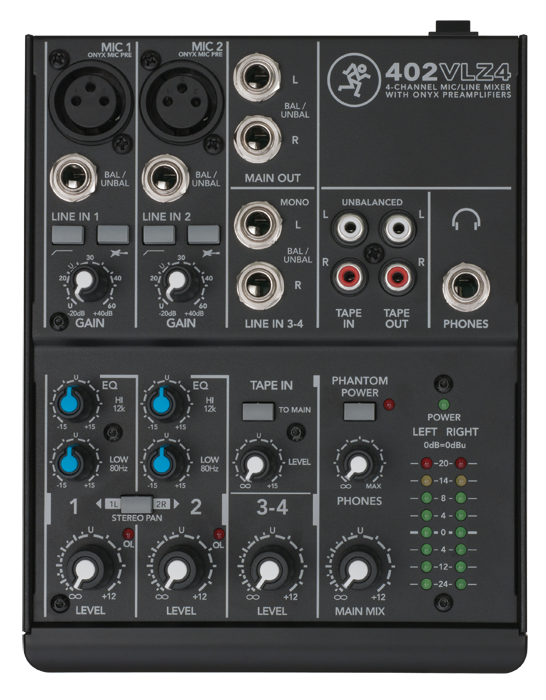Mackie 402 VLZ4 mikseri - Pikkumikserit, 2-6 kanavaa - 3MA402VLZ6 - 1
