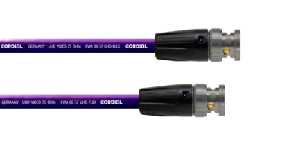 Cordial UHD-SDI videokaapeli BNC-liittimillä (0,8 - 3,7 kaapeli) - Videokaapelit - CVP1BB-UHD08-37 - 1