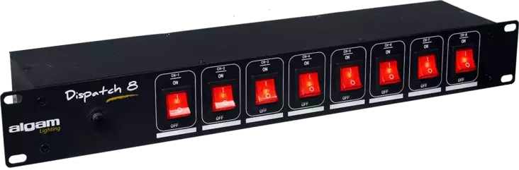 SPS Dispatch 8 pistorasiapaneeli kytkimillä 8-osainen - Virtakaapelit, 230V - 548007 - 1