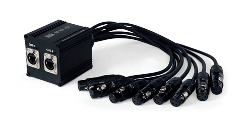 Leem NW-85F Moninapakaapeli adapteri 8 x XLRn - 2 x RJ45j 1m - Adapterit ja adapterikaapelit - 3919548 - 1