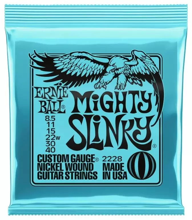 Ernie Ball 2228 Mighty Slinky 8.5-40 kielisetti - Kitaran kielet - 1102228 - 1