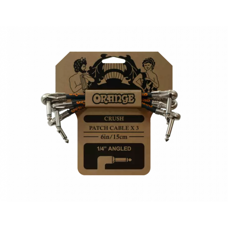 Orange Crush Patch Cable 3-Pack 0,15m patch-kaapelisetti - Kitarakaapelit - YOECA038 - 1