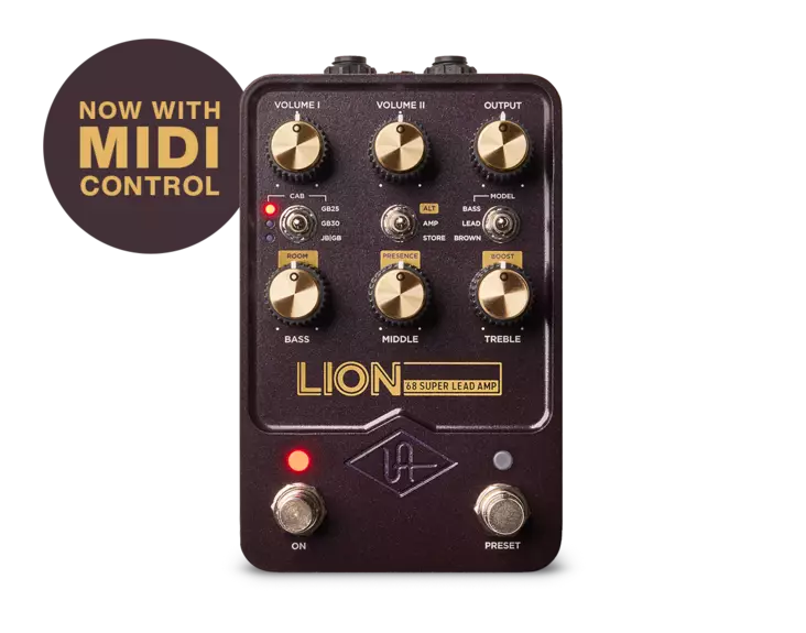 Universal Audio UAFX Lion 68 Super Lead Amp pedaali - Kitaraefektit ja -pedaalit - LION68 - 1
