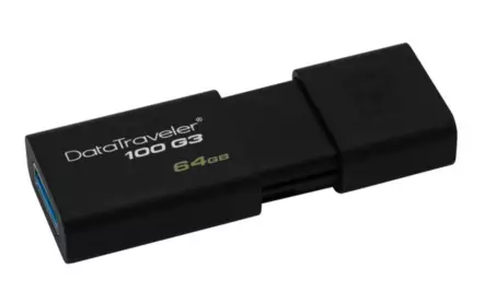 Kingston 64 GB Datatraveller 100 G3 USB 3.0 muistitikku - Muut tuotteet - DT100G3-64GB - 1