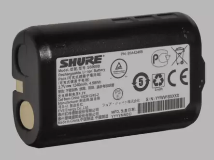 Shure SB900B ladattava Li-ion akku - Langattomien tarvikkeet - SB900B - 2