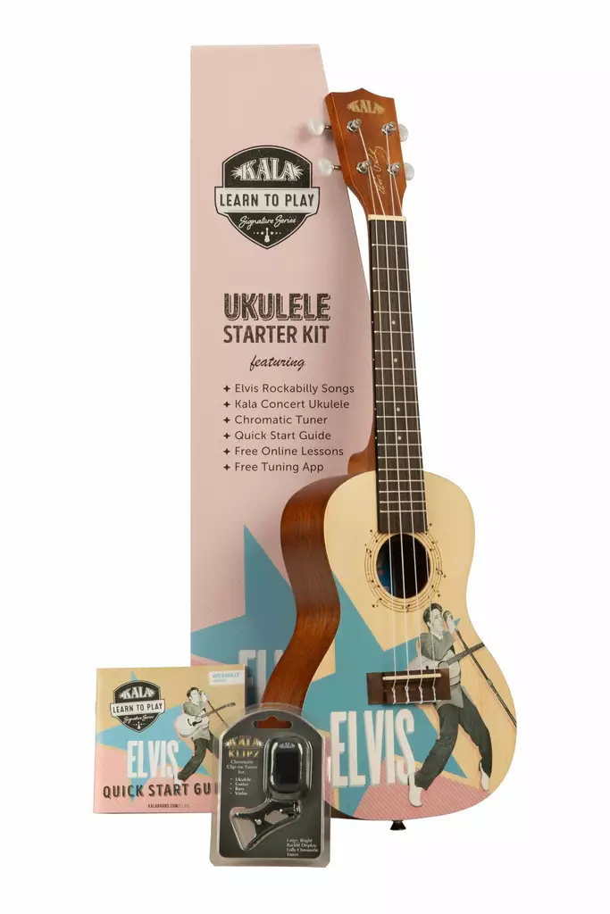 Kala Learn To Play Elvis Rockabilly Concert Ukulele - Ukulelet - YKLKALA-LTP-C-ERB - 1