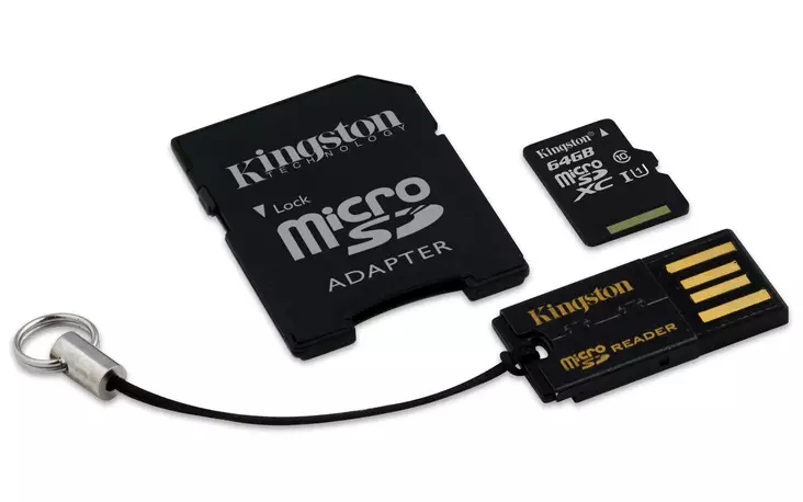 Kingston 64GB Micro SDHC Mobility Kit Class 10 muistikortti - Digitaalitallentimien lisävarusteet - MBLY10G2-64GB - 1
