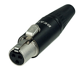 Rean RT3FC-B Mini-XLR naaras johtoliitin - XLR -liittimet - RT3FC-B - 1