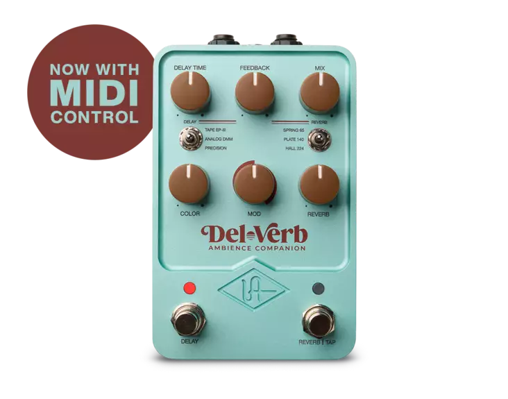 Universal Audio UAFX Del-Verb Ambience Companion pedaali - Kitaraefektit ja -pedaalit - GPM-DLVRB - 1