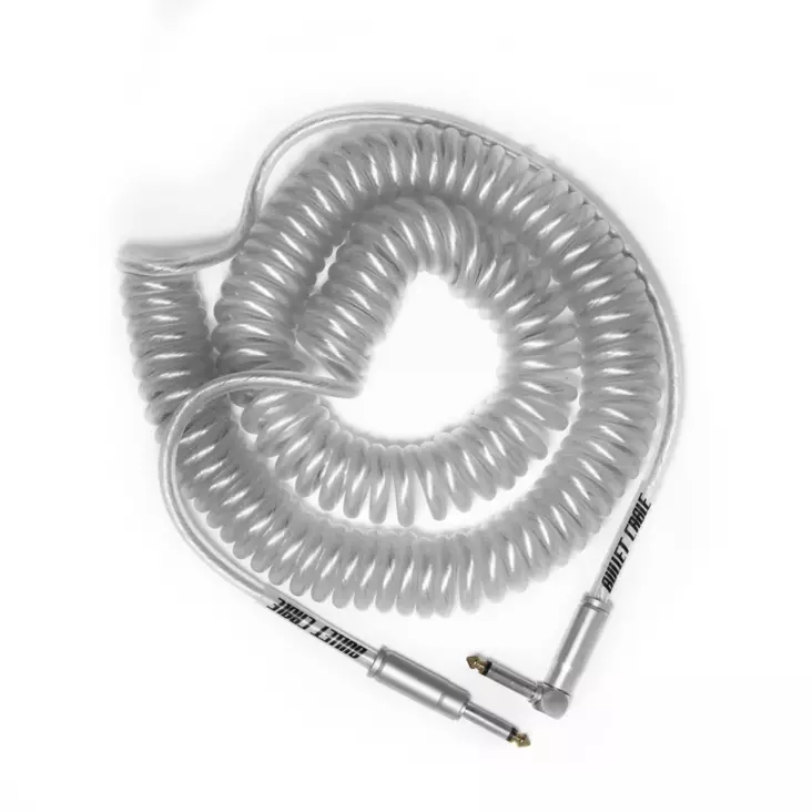 Bullet Cable Coil Cable kierrekaapeli 9 m, clear, suora-kulma - Kitarakaapelit - YBC30CCC - 1