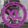 D'Addario EXL120-3D kielisetti 3-pack - Kitaran kielet - EXL120-3D - 1