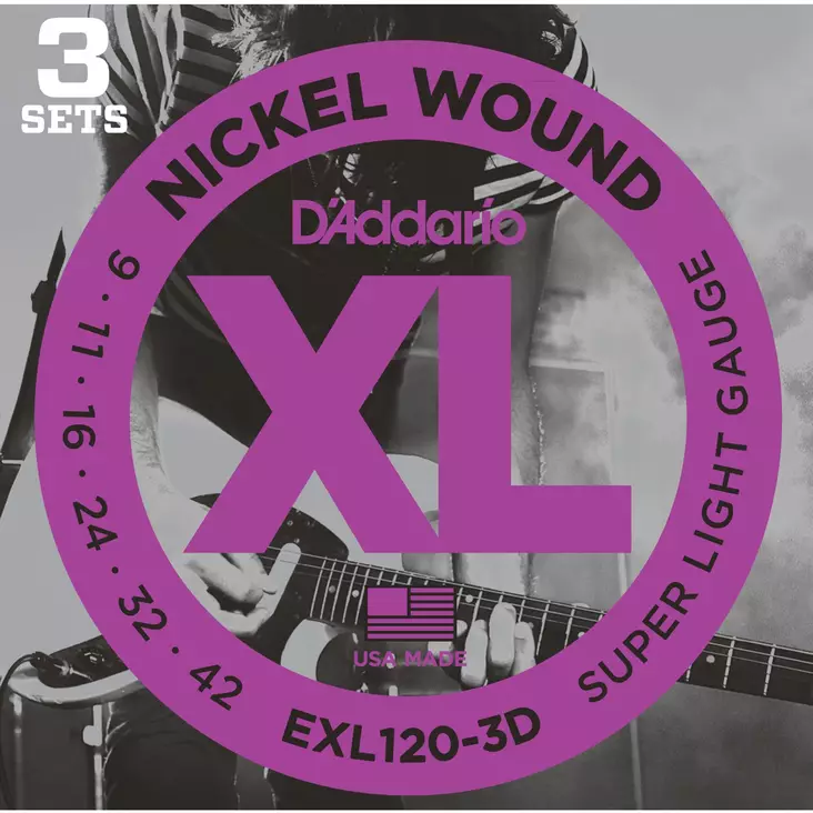 D'Addario EXL120-3D kielisetti 3-pack - Kitaran kielet - EXL120-3D - 1