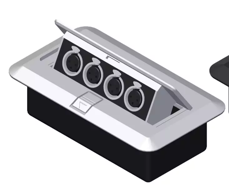 Procab CB4XFF asennusrasia, 4 x XLRF - Kaapelitarvikkeet - APRCB4XFF - 1