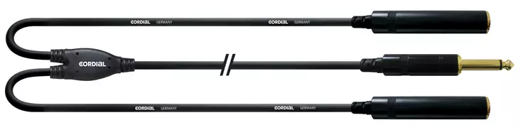 Cordial TS-2xTSj haarakaapeli - Plugi - Jakki -kaapelit - CFY0-3PGG - 1