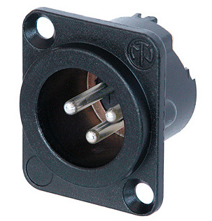 Neutrik NC3MD-LX-BAG musta XLRu-runko - XLR -liittimet - NC3MD-LX-BAG - 1