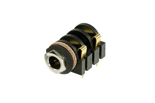 SPS 6,3mm stereojakki, juotoskorv. kullattu - 6,3mm plugit ja -jakit - NYS215G - 1