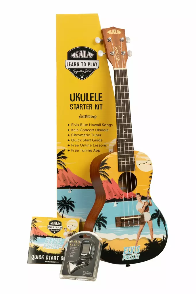 Kala Concert LTP Elvis Blue Hawaii Concert Ukulele - Ukulelet - YKLKALA-LTP-C-EBH - 1