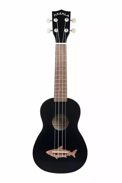 Kala Makala Soprano Shark Bridge black ukulele - Ukulelet - YKLMK-SSBK - 1